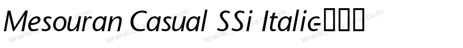 Mesouran Casual SSi Italic字体转换